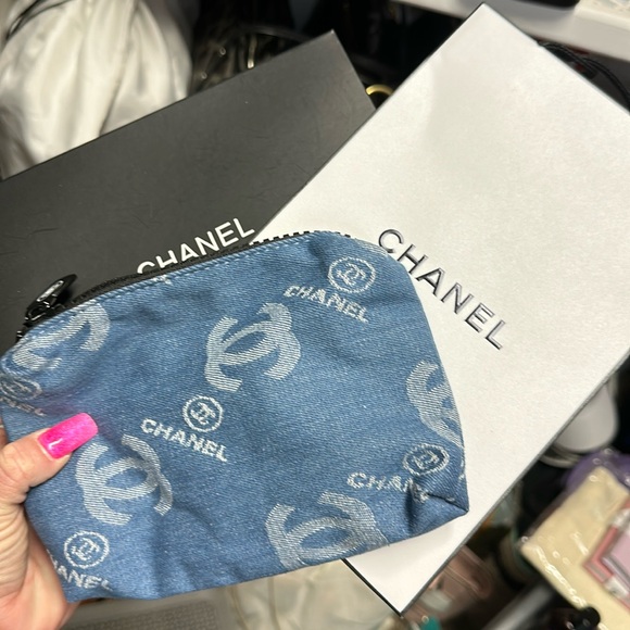 CHANEL Blue Cosmetic Bag - Picture 1 of 5